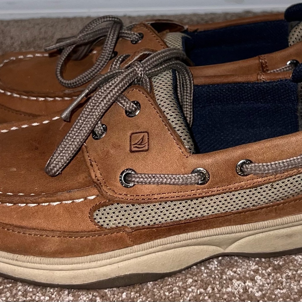 Sperry Tan Leather Boat Shoes